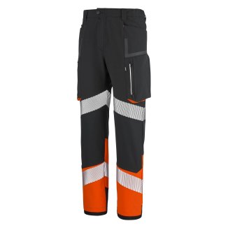 Pantalon de travail CEPOVETT 1FLSTPI – Noir / orange – vue avant