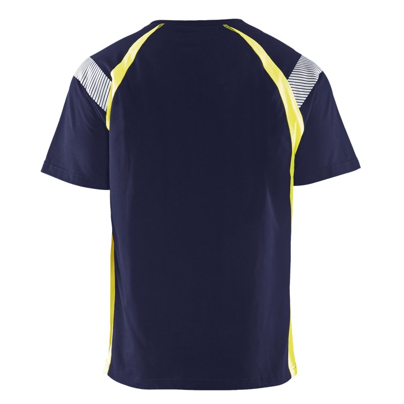 T-shirt professionnel BLAKLADER 3332 – Jaune / marine – vue arrière