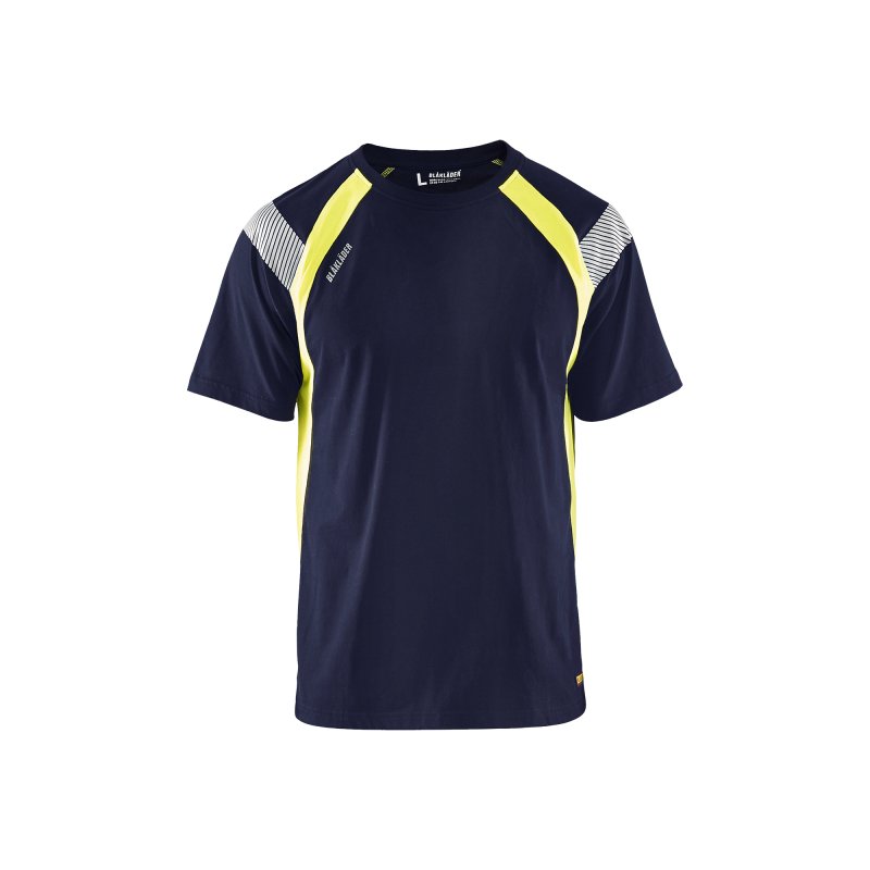 T-shirt professionnel BLAKLADER 3332 – Jaune / marine – vue avant