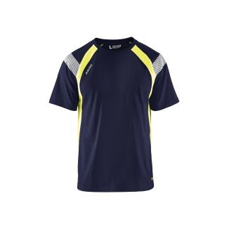 T-shirt professionnel BLAKLADER 3332 – Jaune / marine – vue avant