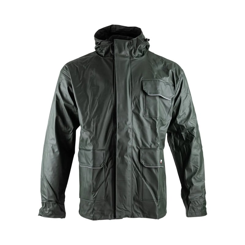 Veste de travail LMA 2055 – Vert militaire – vue avant Veste de travail LMA 2055 – Vert militaire – vue avant
