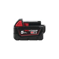 Batterie lithium rouge 5,0 Ah M18 Milwaukee — Professionnel