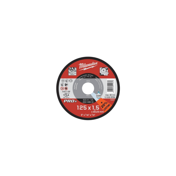 Disque à tronçonner Ø 125 mm DROIT PRO+